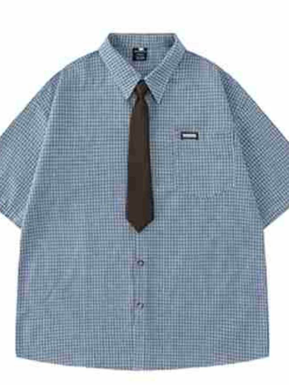 Preppy Check Shirt with Tie